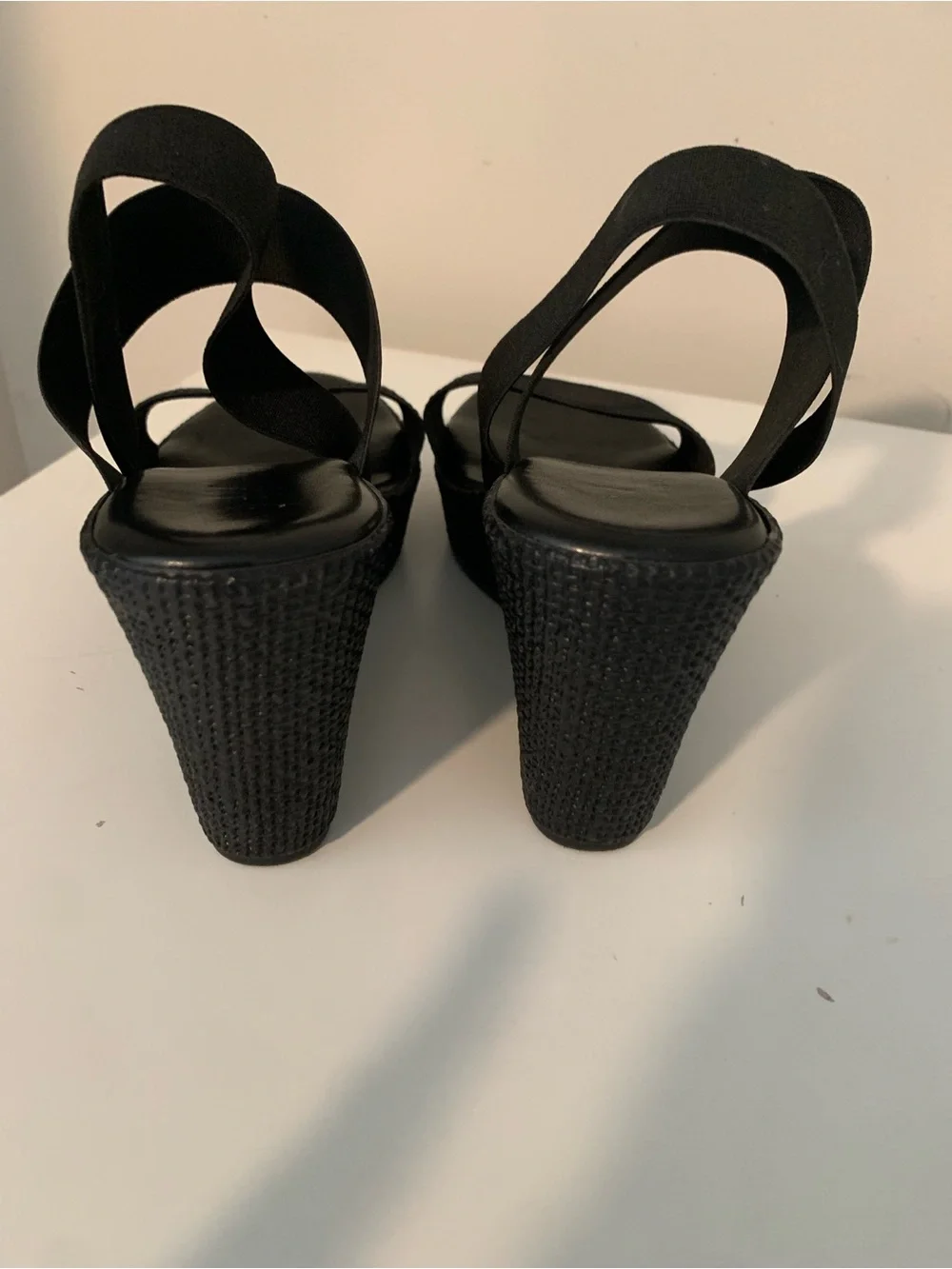 Black Wedges with Straps